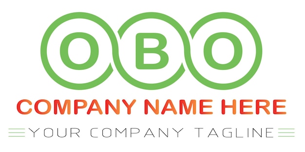 Vettore design del logo della lettera obo