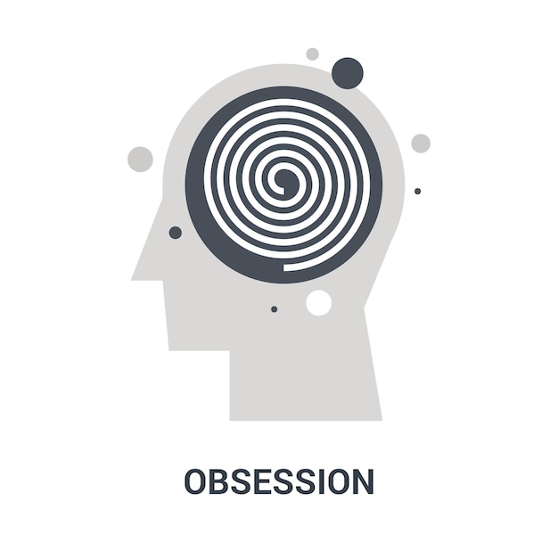 Vector obsession icon concept