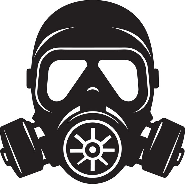 Vector obsidian guardian gas mask vector icon symbol noir protector black gas mask emblem icon