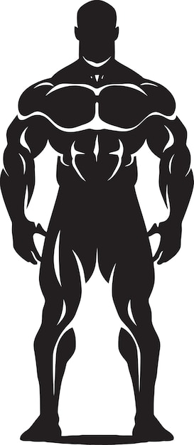 Vettore obsidian titan icon full body black vector per le icone di fitness titanic ebony monogram full body vecto