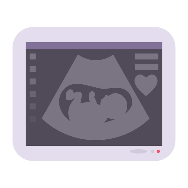 ベクトル 胎児超音波スキャンベクトルイラスト妊娠中の出産写真の産科超音波赤ちゃん