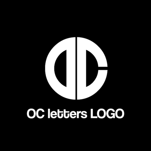 Vettore progettazione del logo vettoriale delle lettere oc