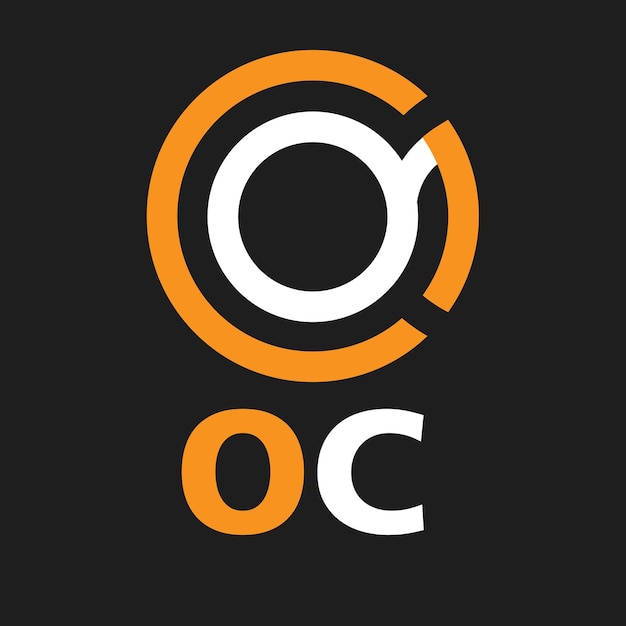 Vettore tipo di design del logo oc 3