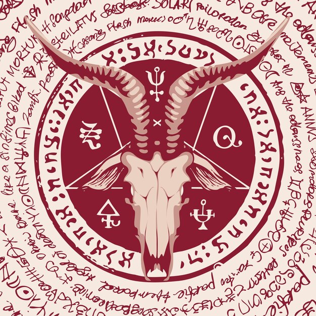 Occult poster with goat head