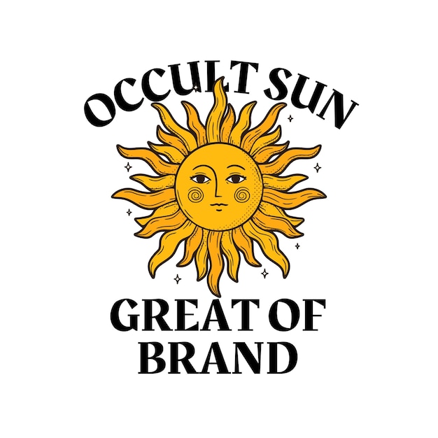 occult sun great of brand vintage design