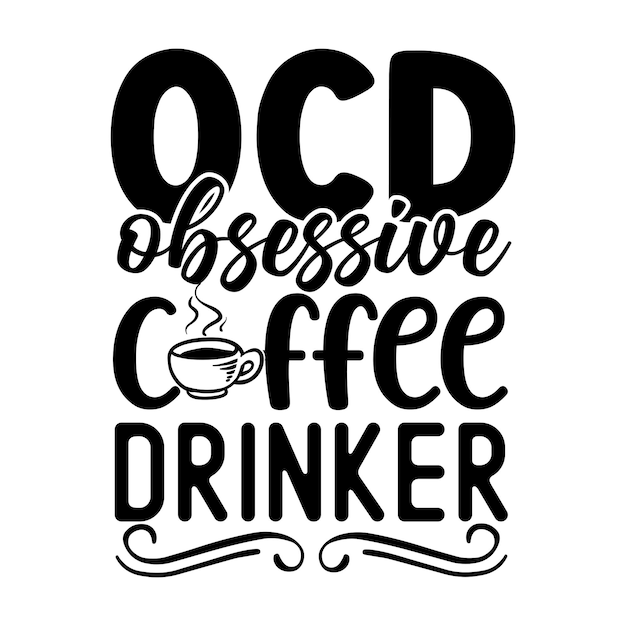 Vettore bevitore di caffè ossessivo ocd