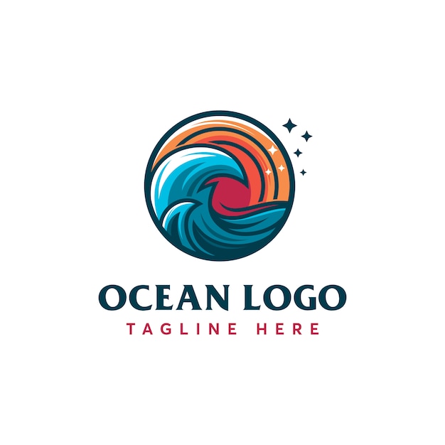 Oceaan Logo sjabloon