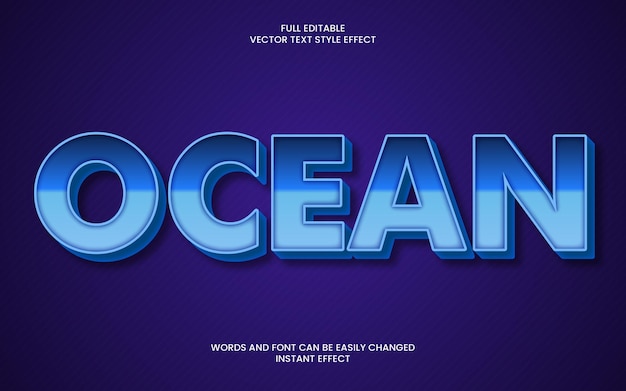 oceaan Teksteffect