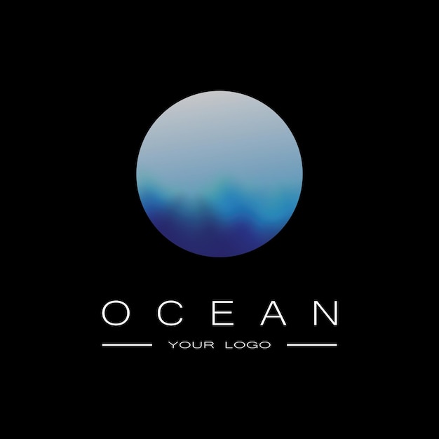 Ocean abstrack roundshape vector logo