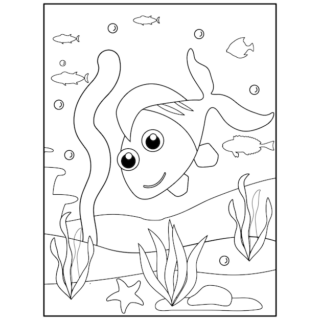 Ocean Animals Coloring Pages For kids