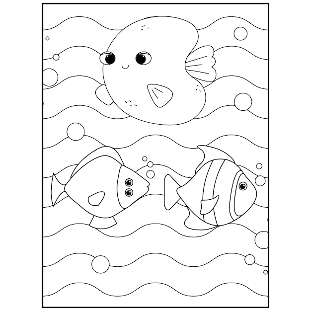 Ocean Animals Coloring Pages For kids