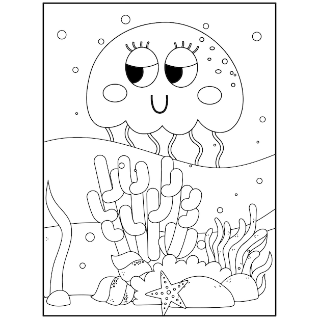 Ocean Animals Coloring Pages For kids