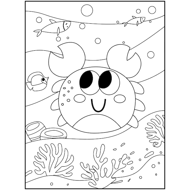 Ocean Animals Coloring Pages For kids