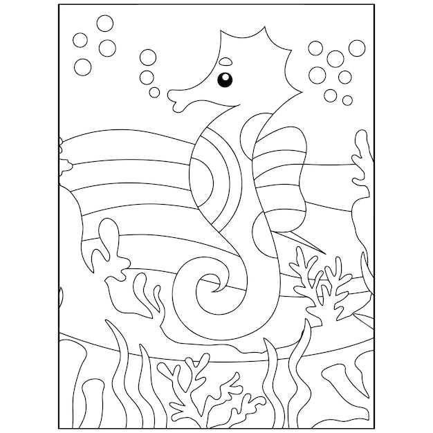 Ocean Animals Coloring Pages For kids