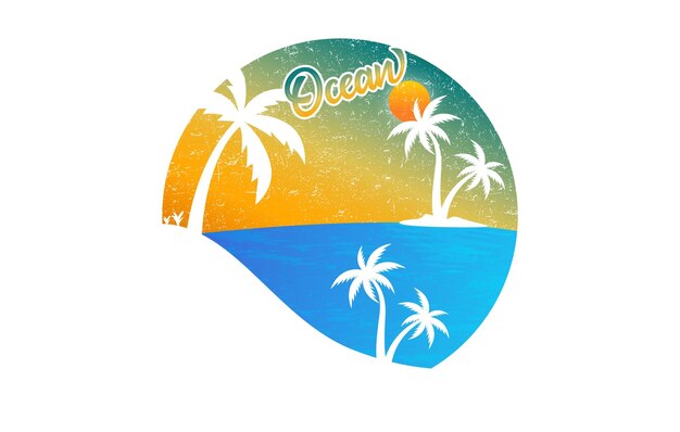 Ocean beach t shirt design