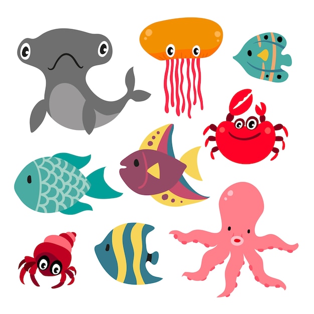 Vector ocean character design