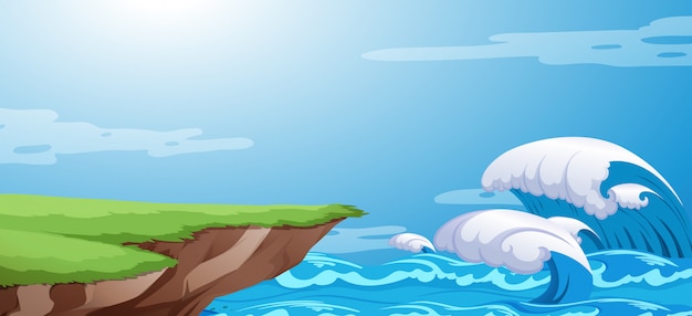 A ocean cliff background