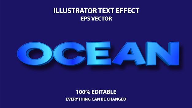 OCEAN EDITABLE TEXT EFFECT