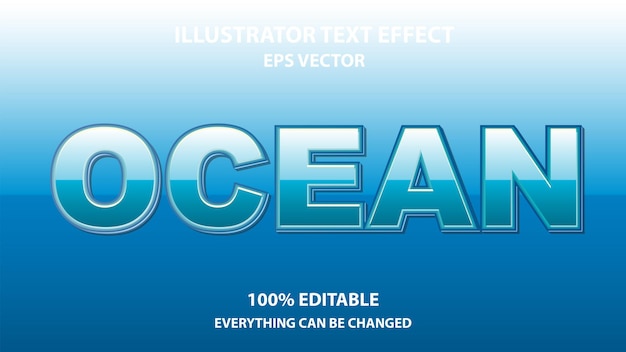 OCEAN EDITABLE TEXT EFFECT