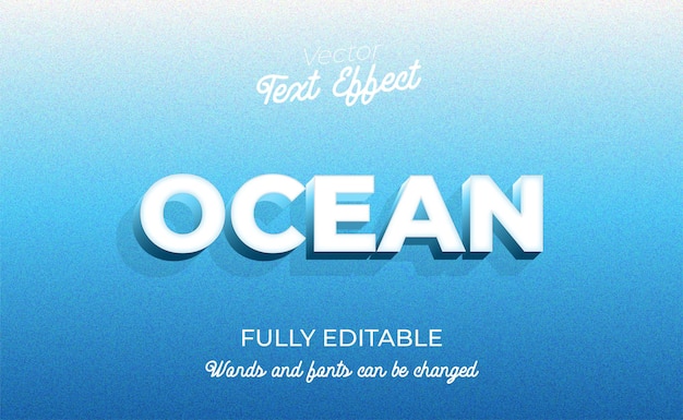 Ocean editable text effect