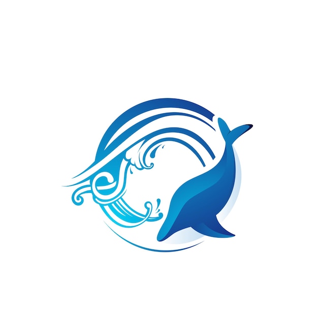 ocean fish logo design template