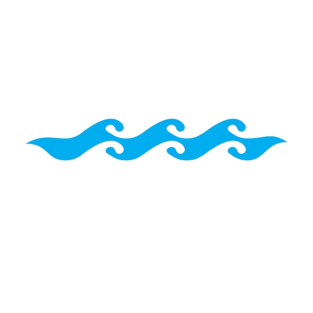 Ocean freshness theme vector symbol, water wave illustration. Water purification concept.