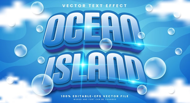 Ocean Island bewerkbare tekst-effect sjabloon geschikt voor onder water thema's