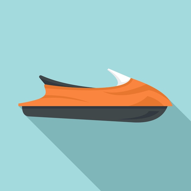 Vector ocean jet ski icon flat illustration of ocean jet ski vector icon for web design