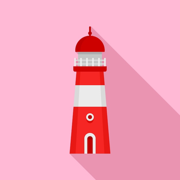Вектор Иконка океанского маяка плоская иллюстрация векторной иконки океанского маяка для веб-дизайна