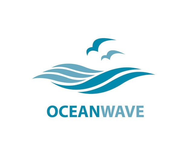 Design del logo dell'oceano