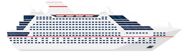 Ocean passenger travel ship Cruiser color icon