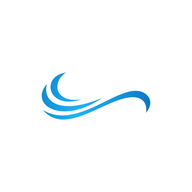 Ocean and sea water flowing wave swimming vector symbols