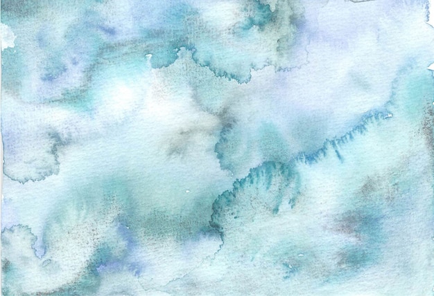 Vector ocean storm soft blue abstract painting texture background watercolor