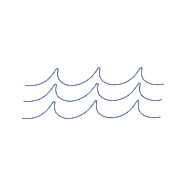 Ocean wave icon wave line and wavy zigzag lines vector illustration