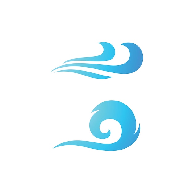 Ocean wave logo sjabloon element vector