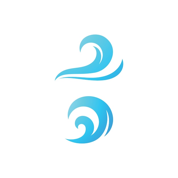 Vector ocean wave logo sjabloon element vector