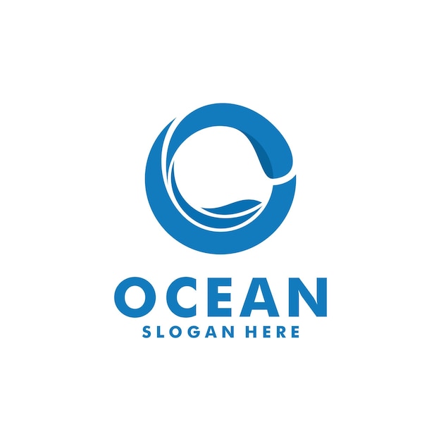 Вектор логотипа океанской волны морские волны логотип волны логотип вектор шаблон