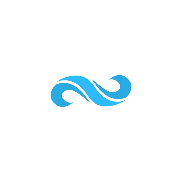 ocean wave logo with sun design vector template
