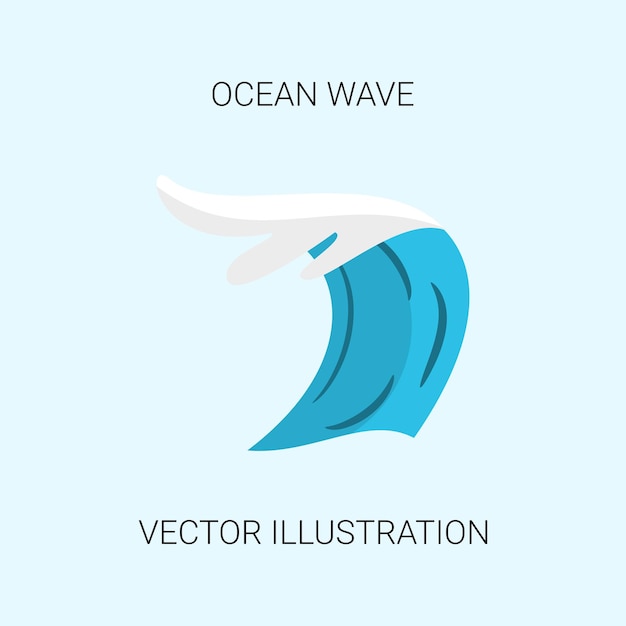 Ocean wave vector illustration Design element with summer theme