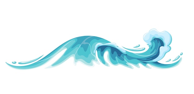 Vector ocean wave