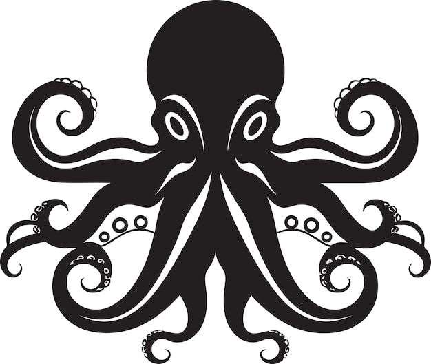 Океанские Оракулы Логотип Вектор Икона Водная эстетика Октопод Дизайн эмблемы
