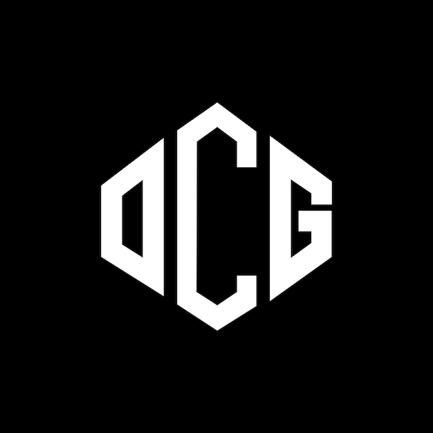Vector ocg letter logo ontwerp met veelhoek vorm ocg veelhoek en kubus vorm logo ontwerp ocg zeshoek vector logo sjabloon witte en zwarte kleuren ocg monogram bedrijf en vastgoed logo
