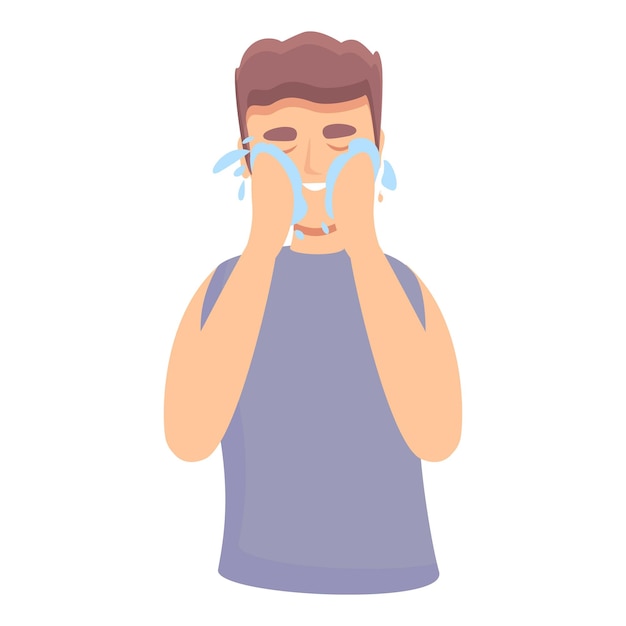 Ochtend gezicht wassen pictogram cartoon vector Badwater schoon Jongen gezicht wassen