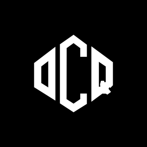 벡터 다각형 모양의 ocq 글자 로고 디자인 ocq 다각형 및 큐브 모양의 logo 디자인 ocq 육각형 터 로고 템플릿 색과 검은색 ocq 모노그램 비즈니스 및 부동산 로고