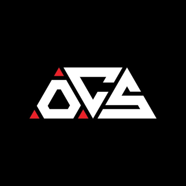 ocs triangle letter logo design with triangle shape ocs triangle logo design monogram ocs triangle vector logo template with red color ocs triangular logo simple elegant and luxurious logo ocs