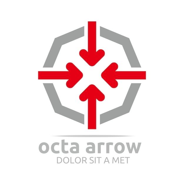 Vettore octa arrows logo design