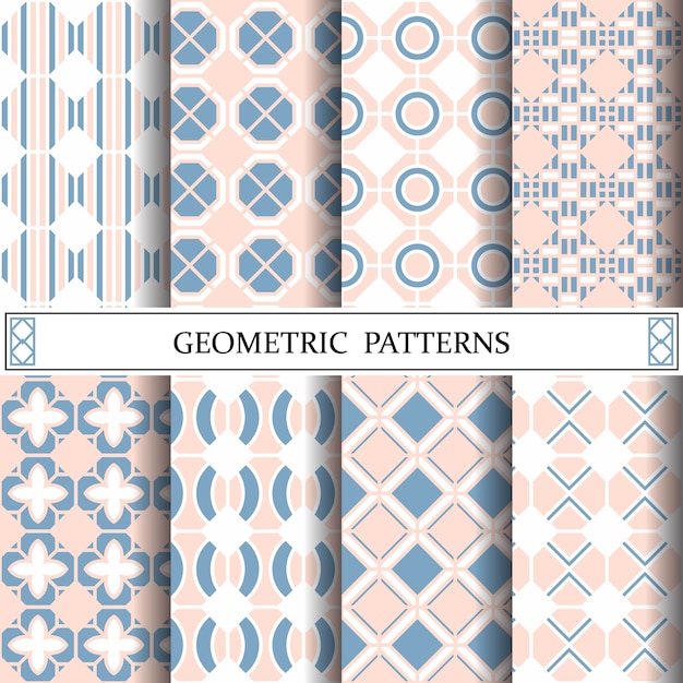 Vector octagon geometric vector pattern for web page background