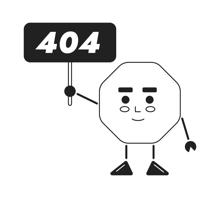 Vector octagon holding vector bw empty state illustration