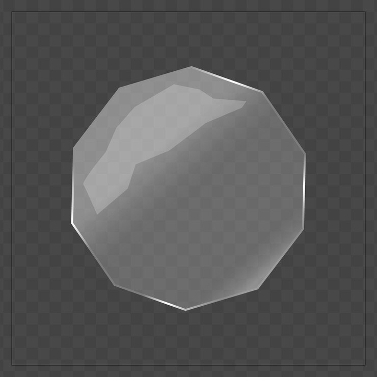 Vector octagonal glass award for achievement