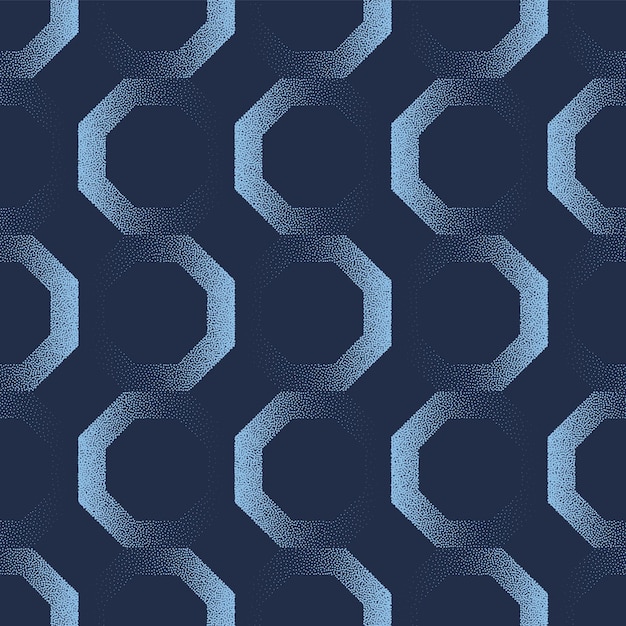 Vector octagons modern geometric seamless pattern trend vector blue abstract background